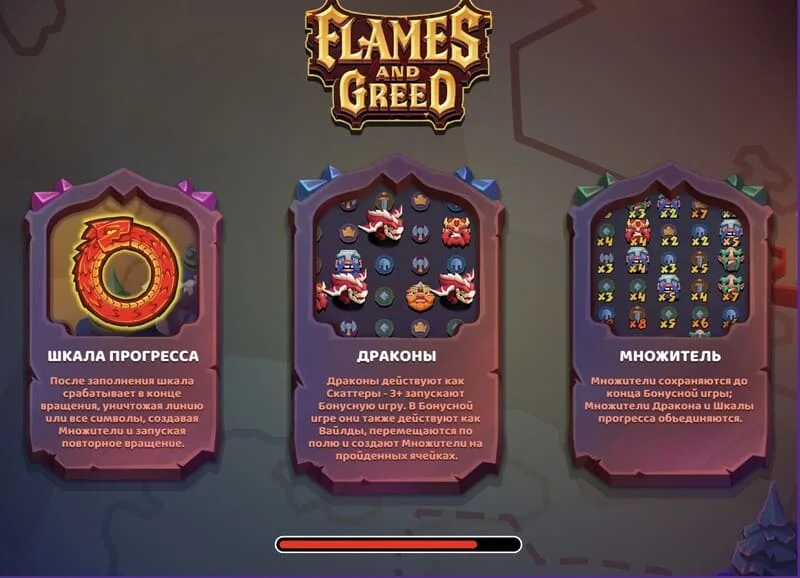 Flames and Greed - laadscherm